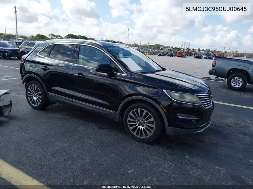 2016 Lincoln Mkc Reserve VIN: 5LMCJ3C95GUJ00645 Lot: 45568113