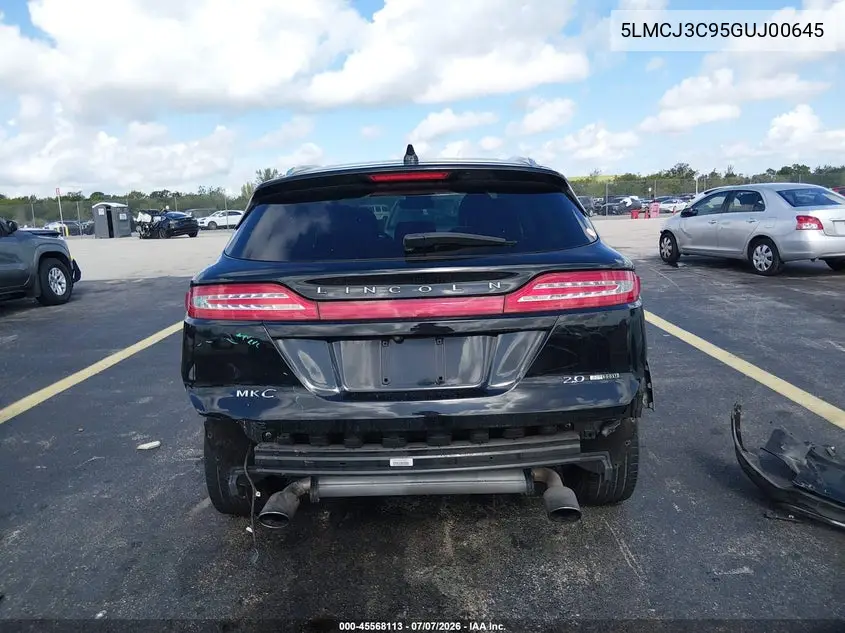 2016 Lincoln Mkc Reserve VIN: 5LMCJ3C95GUJ00645 Lot: 45568113