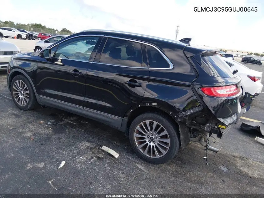 2016 Lincoln Mkc Reserve VIN: 5LMCJ3C95GUJ00645 Lot: 45568113
