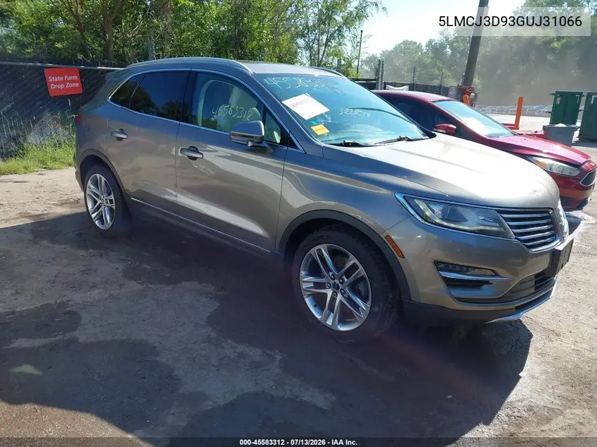 2016 Lincoln Mkc Reserve VIN: 5LMCJ3D93GUJ31066 Lot: 45583312
