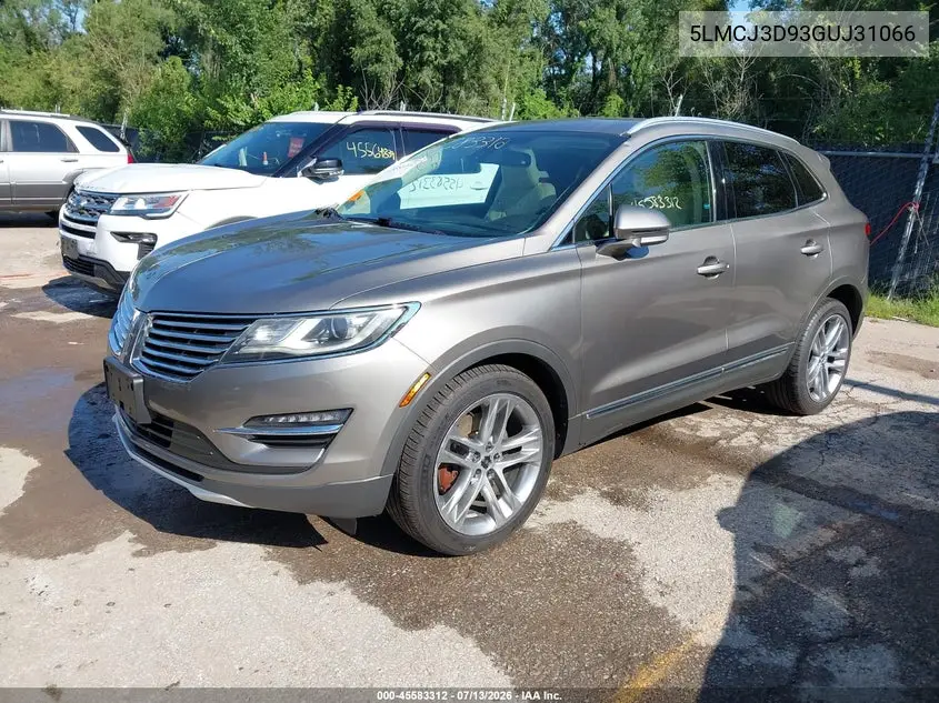 2016 Lincoln Mkc Reserve VIN: 5LMCJ3D93GUJ31066 Lot: 45583312