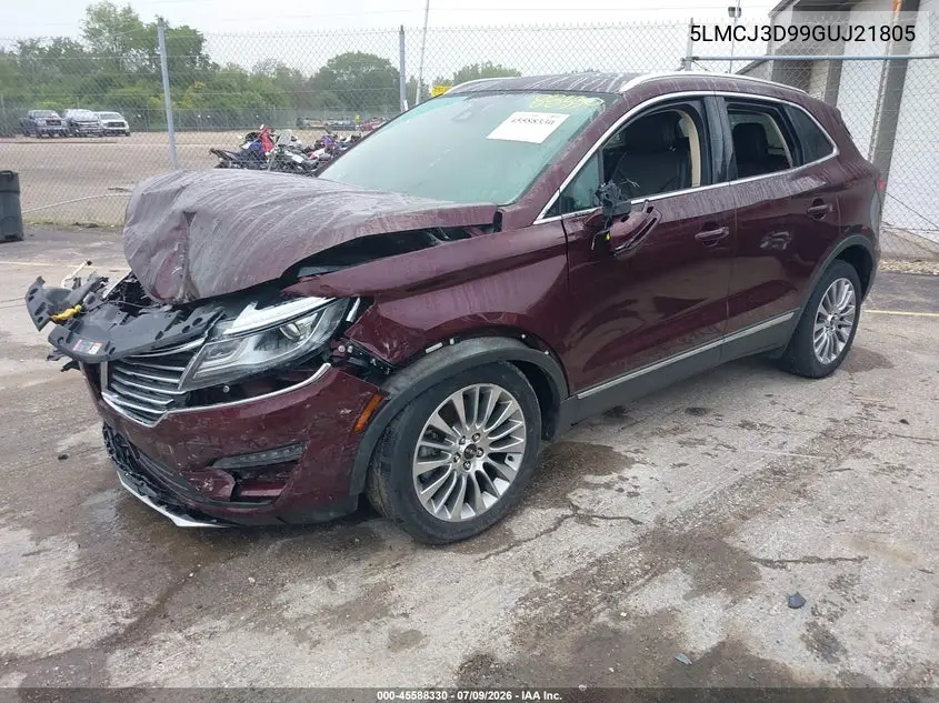 2016 Lincoln Mkc Reserve VIN: 5LMCJ3D99GUJ21805 Lot: 45588330