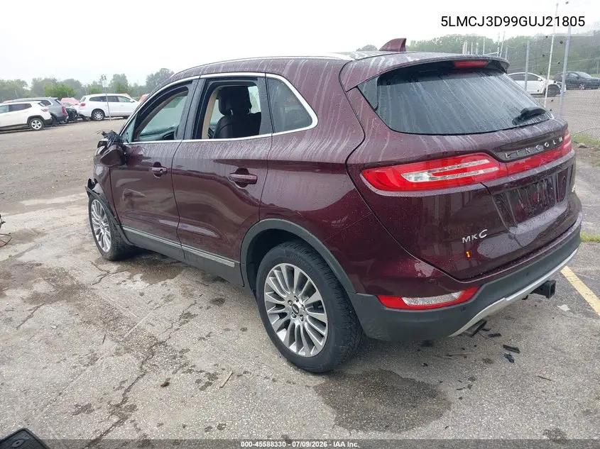 2016 Lincoln Mkc Reserve VIN: 5LMCJ3D99GUJ21805 Lot: 45588330