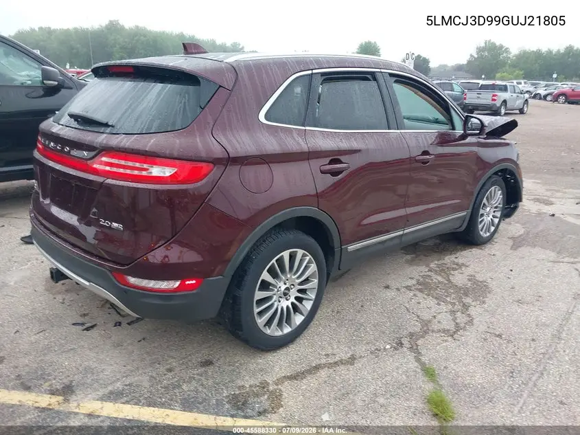 2016 Lincoln Mkc Reserve VIN: 5LMCJ3D99GUJ21805 Lot: 45588330