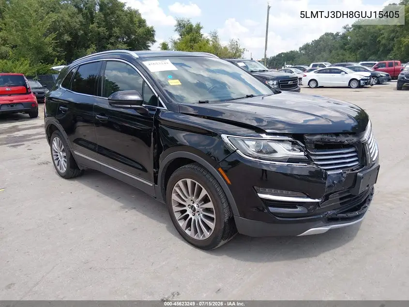 2016 Lincoln Mkc Reserve VIN: 5LMTJ3DH8GUJ15405 Lot: 45623249