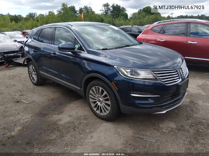2017 Lincoln Mkc Reserve VIN: 5LMTJ3DH9HUL67925 Lot: 45286962