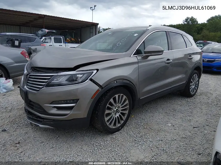 2017 Lincoln Mkc Reserve VIN: 5LMCJ3D96HUL61069 Lot: 45288008