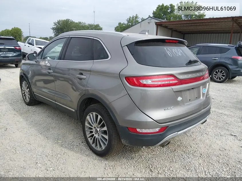 2017 Lincoln Mkc Reserve VIN: 5LMCJ3D96HUL61069 Lot: 45288008