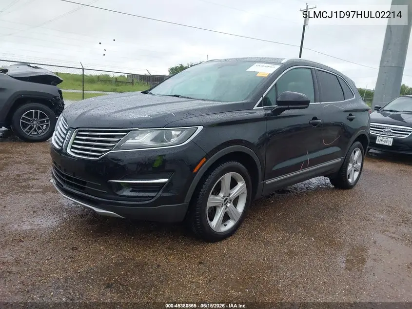2017 Lincoln Mkc Premiere VIN: 5LMCJ1D97HUL02214 Lot: 45380865