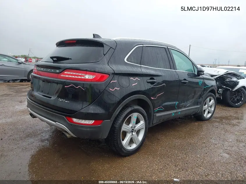 2017 Lincoln Mkc Premiere VIN: 5LMCJ1D97HUL02214 Lot: 45380865