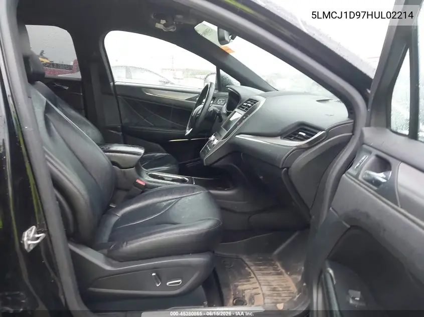 2017 Lincoln Mkc Premiere VIN: 5LMCJ1D97HUL02214 Lot: 45380865