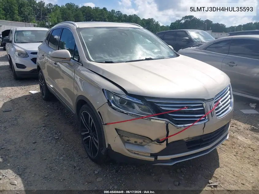 2017 Lincoln Mkc Reserve VIN: 5LMTJ3DH4HUL35593 Lot: 45404449