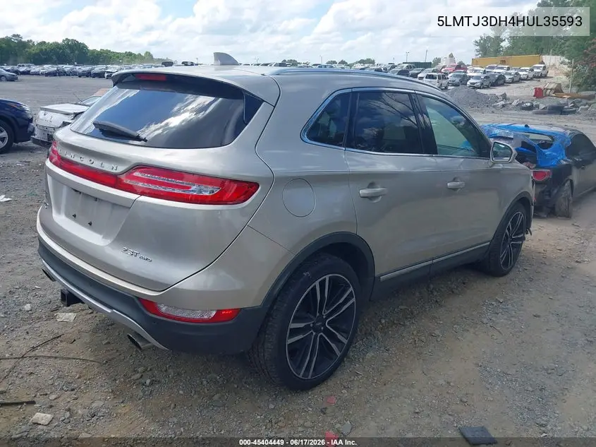 2017 Lincoln Mkc Reserve VIN: 5LMTJ3DH4HUL35593 Lot: 45404449