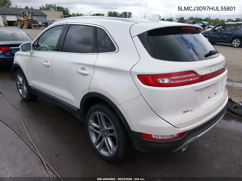 2017 Lincoln Mkc Reserve VIN: 5LMCJ3D97HUL55801 Lot: 45404883