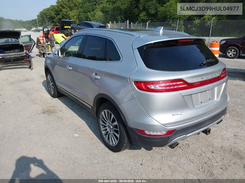 2017 Lincoln Mkc Reserve VIN: 5LMCJ3D99HUL04977 Lot: 45414435