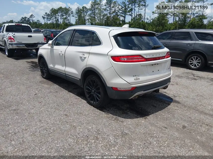 2017 Lincoln Mkc Reserve VIN: 5LMCJ3C98HUL21139 Lot: 45428353
