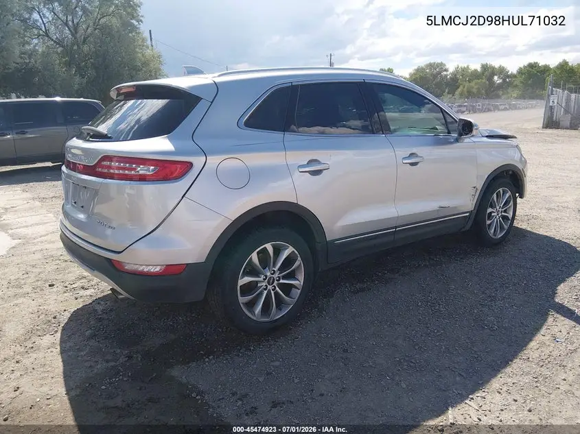 2017 Lincoln Mkc Select VIN: 5LMCJ2D98HUL71032 Lot: 45474923