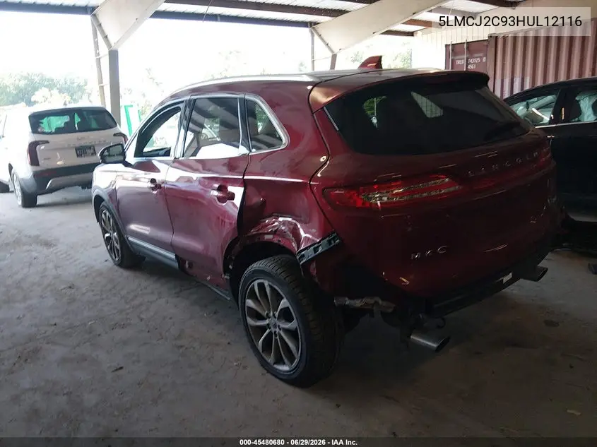 2017 Lincoln Mkc Select VIN: 5LMCJ2C93HUL12116 Lot: 45480680