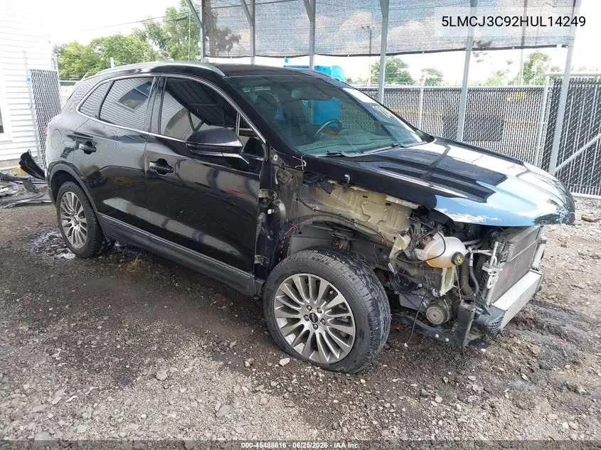 2017 Lincoln Mkc Reserve VIN: 5LMCJ3C92HUL14249 Lot: 45488816