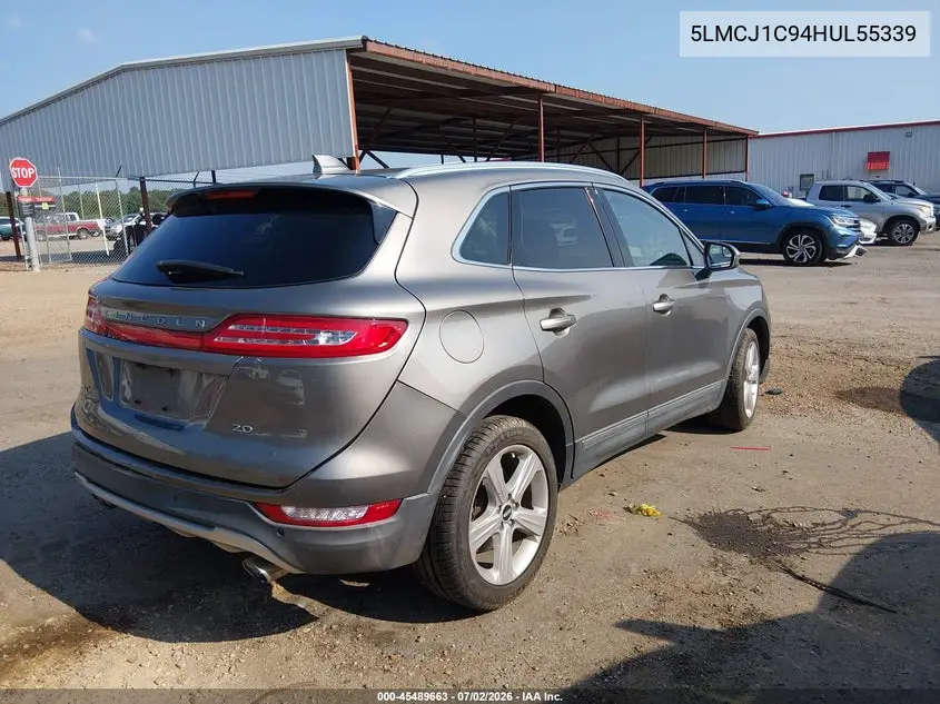 2017 Lincoln Mkc Premiere VIN: 5LMCJ1C94HUL55339 Lot: 45489663