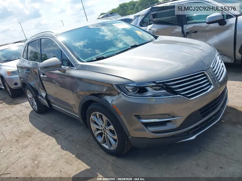 2017 Lincoln Mkc Select VIN: 5LMCJ2C92HUL55376 Lot: 45502357