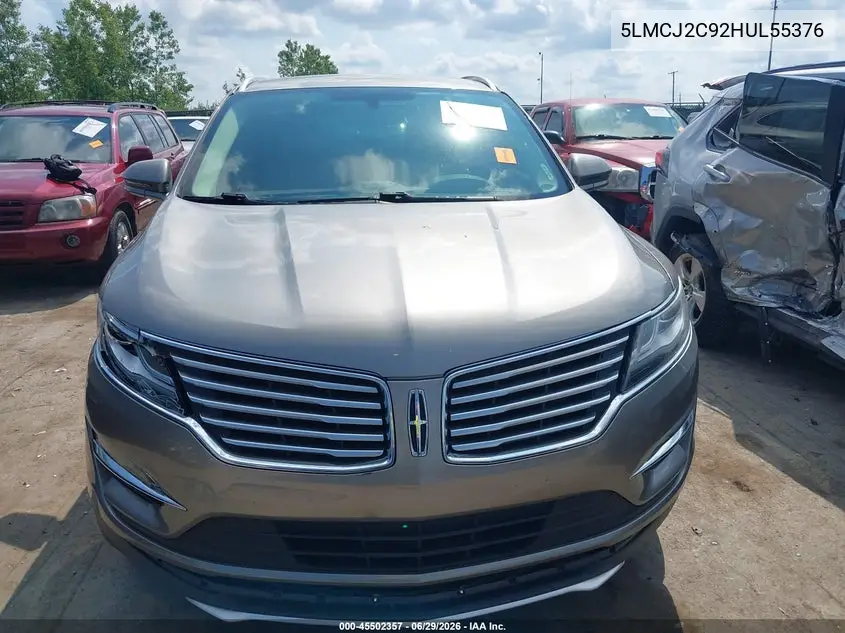2017 Lincoln Mkc Select VIN: 5LMCJ2C92HUL55376 Lot: 45502357