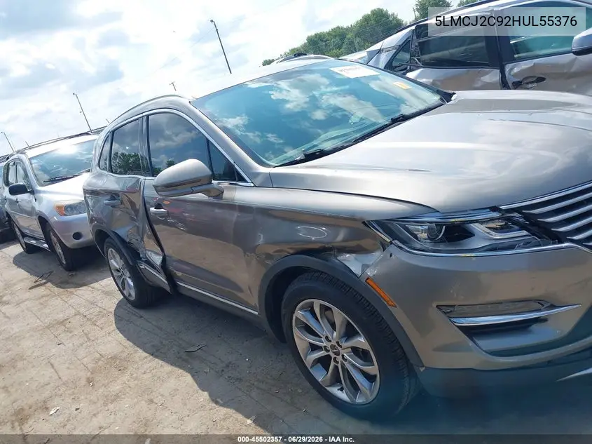 2017 Lincoln Mkc Select VIN: 5LMCJ2C92HUL55376 Lot: 45502357