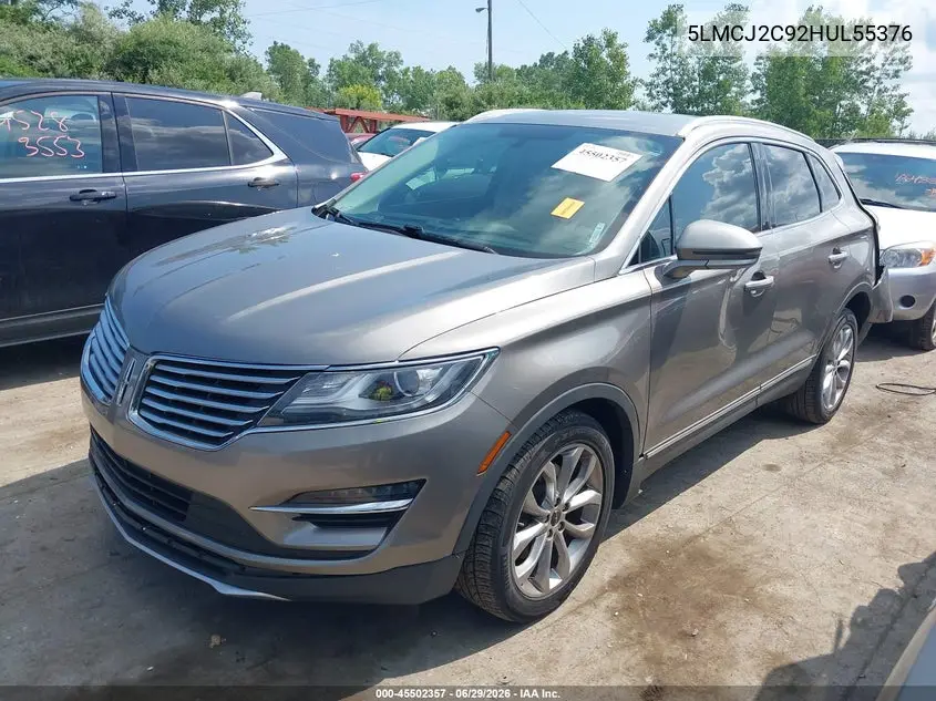 2017 Lincoln Mkc Select VIN: 5LMCJ2C92HUL55376 Lot: 45502357