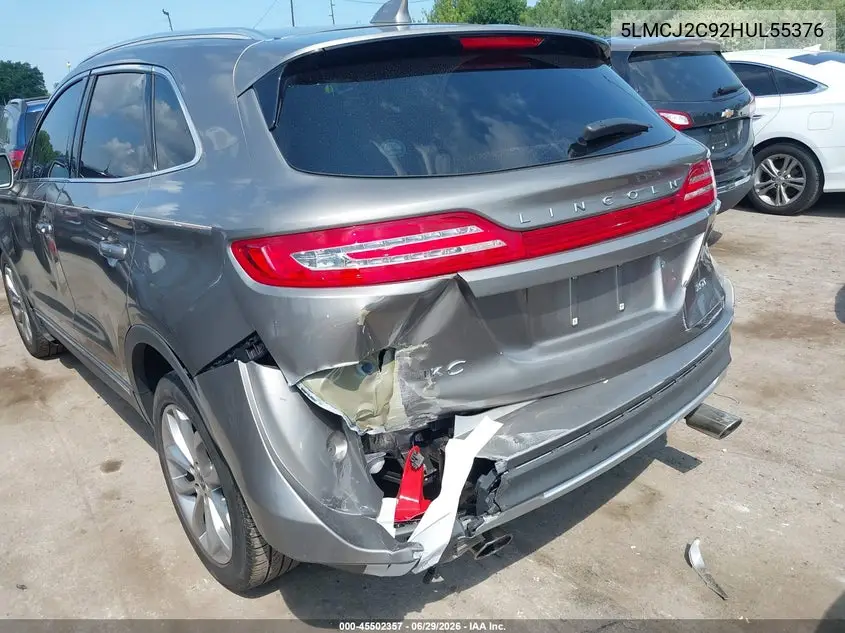2017 Lincoln Mkc Select VIN: 5LMCJ2C92HUL55376 Lot: 45502357