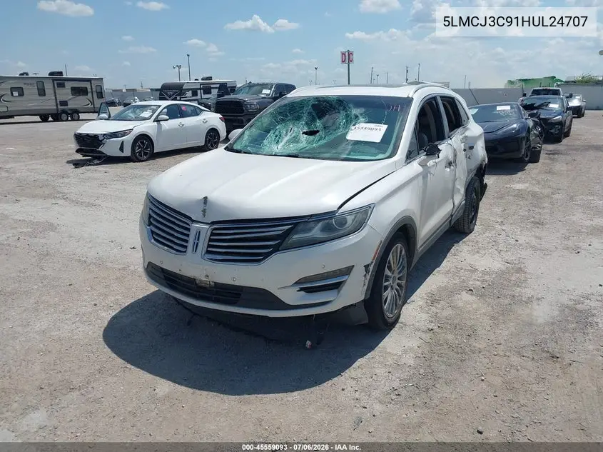 2017 Lincoln Mkc Reserve VIN: 5LMCJ3C91HUL24707 Lot: 45559093