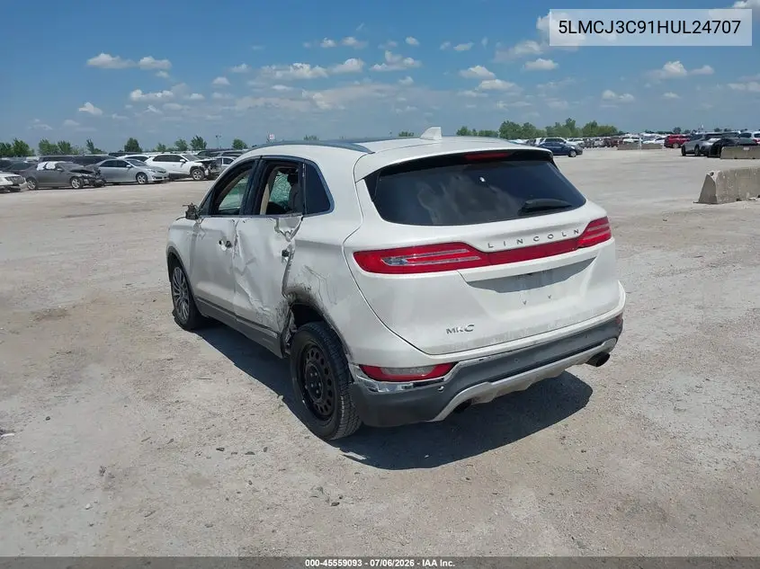 2017 Lincoln Mkc Reserve VIN: 5LMCJ3C91HUL24707 Lot: 45559093