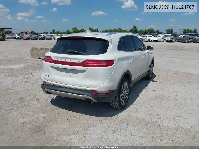 2017 Lincoln Mkc Reserve VIN: 5LMCJ3C91HUL24707 Lot: 45559093