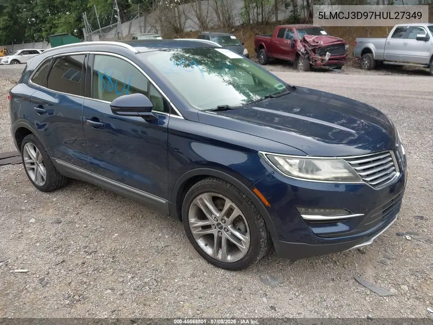 2017 Lincoln Mkc Reserve VIN: 5LMCJ3D97HUL27349 Lot: 45568801