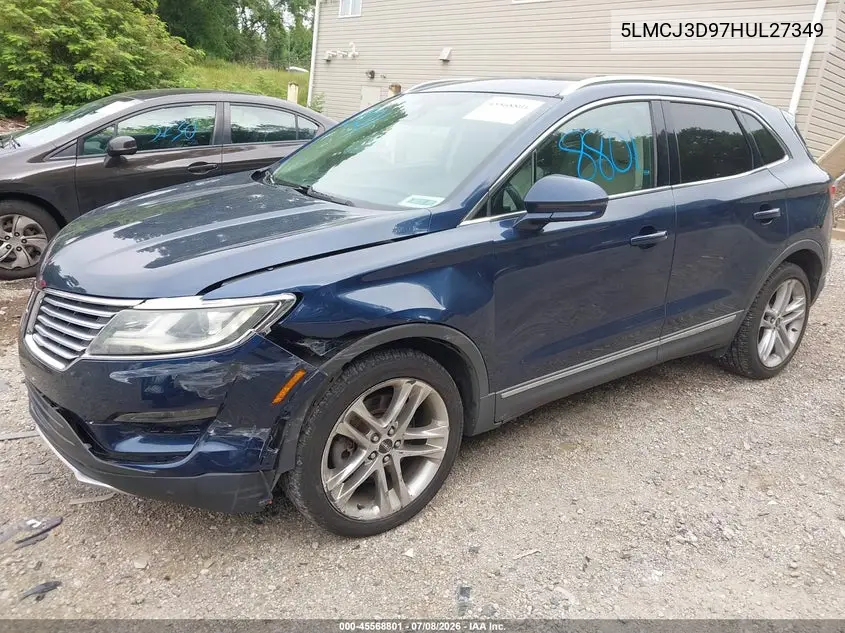 2017 Lincoln Mkc Reserve VIN: 5LMCJ3D97HUL27349 Lot: 45568801