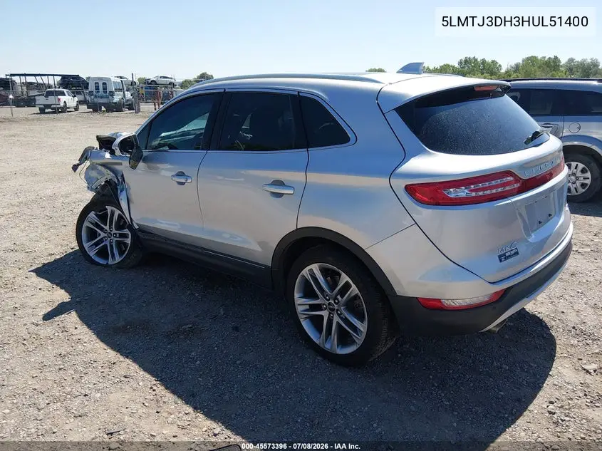 2017 Lincoln Mkc Reserve VIN: 5LMTJ3DH3HUL51400 Lot: 45573396
