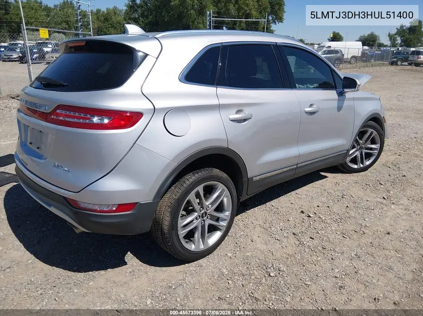 2017 Lincoln Mkc Reserve VIN: 5LMTJ3DH3HUL51400 Lot: 45573396