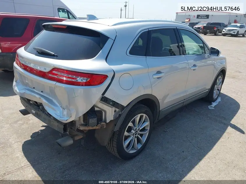 2017 Lincoln Mkc Select VIN: 5LMCJ2C94HUL57646 Lot: 45579105