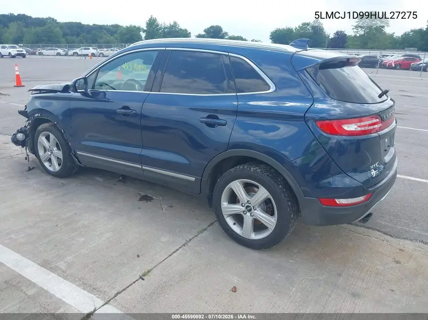 2017 Lincoln Mkc Premiere VIN: 5LMCJ1D99HUL27275 Lot: 45590892