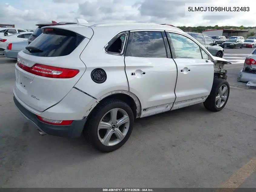 2017 Lincoln Mkc Premiere VIN: 5LMCJ1D98HUL32483 Lot: 45610717