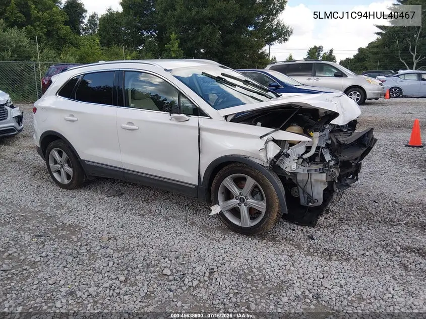 2017 Lincoln Mkc Premiere VIN: 5LMCJ1C94HUL40467 Lot: 45638600