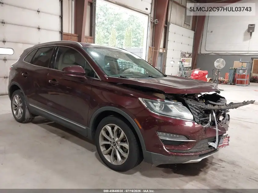 2017 Lincoln Mkc Select VIN: 5LMCJ2C97HUL03743 Lot: 45648030