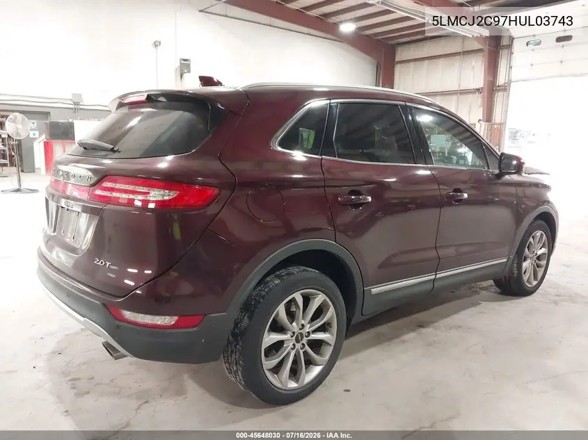 2017 Lincoln Mkc Select VIN: 5LMCJ2C97HUL03743 Lot: 45648030