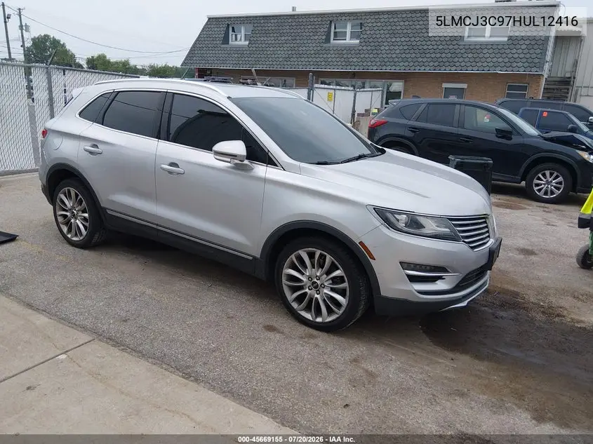 2017 Lincoln Mkc Reserve VIN: 5LMCJ3C97HUL12416 Lot: 45669155