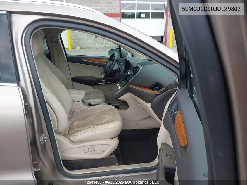 2018 Lincoln Mkc Select VIN: 5LMCJ2D90JUL29802 Lot: 12641400