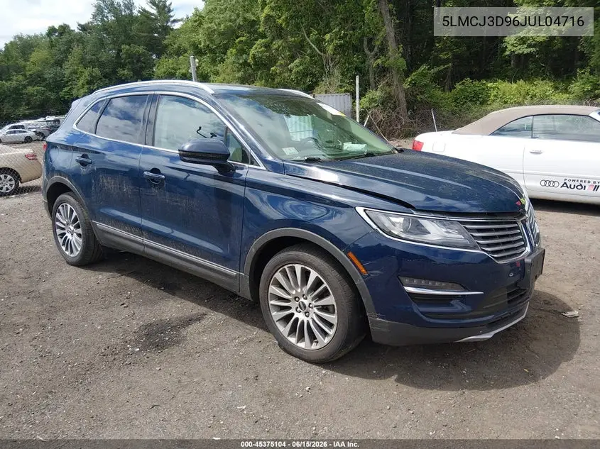 2018 Lincoln Mkc Reserve VIN: 5LMCJ3D96JUL04716 Lot: 45375104