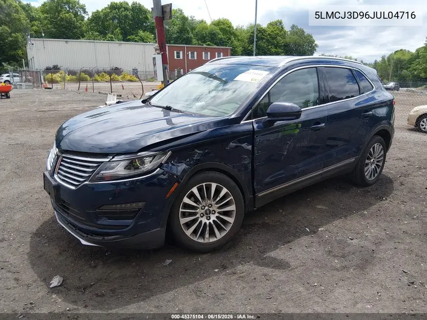 2018 Lincoln Mkc Reserve VIN: 5LMCJ3D96JUL04716 Lot: 45375104