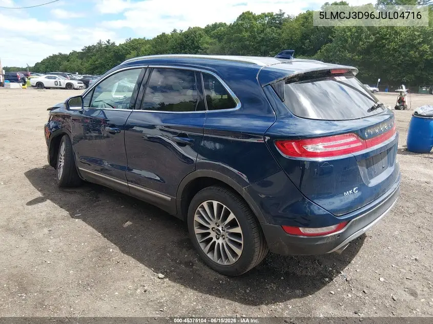2018 Lincoln Mkc Reserve VIN: 5LMCJ3D96JUL04716 Lot: 45375104