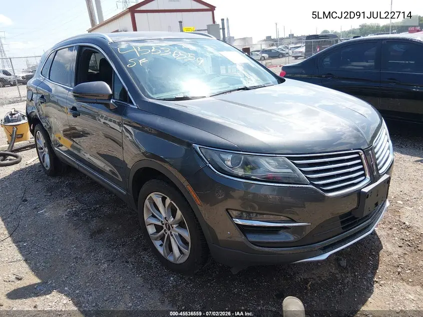 2018 Lincoln Mkc Select VIN: 5LMCJ2D91JUL22714 Lot: 45536559