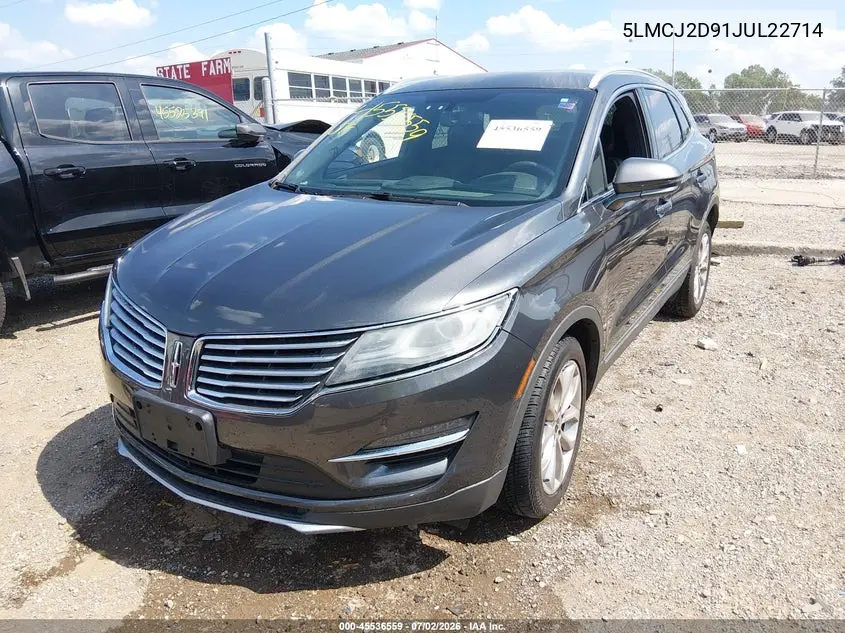 2018 Lincoln Mkc Select VIN: 5LMCJ2D91JUL22714 Lot: 45536559