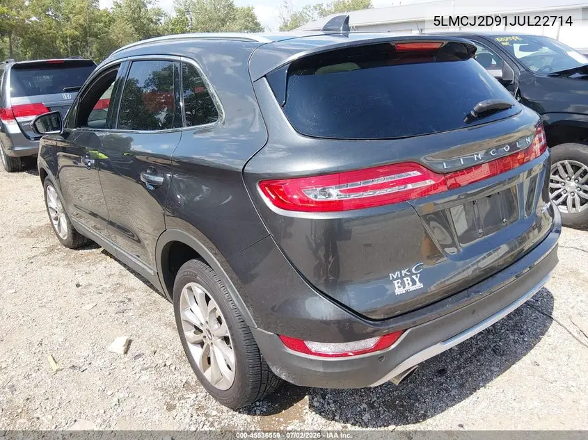 2018 Lincoln Mkc Select VIN: 5LMCJ2D91JUL22714 Lot: 45536559